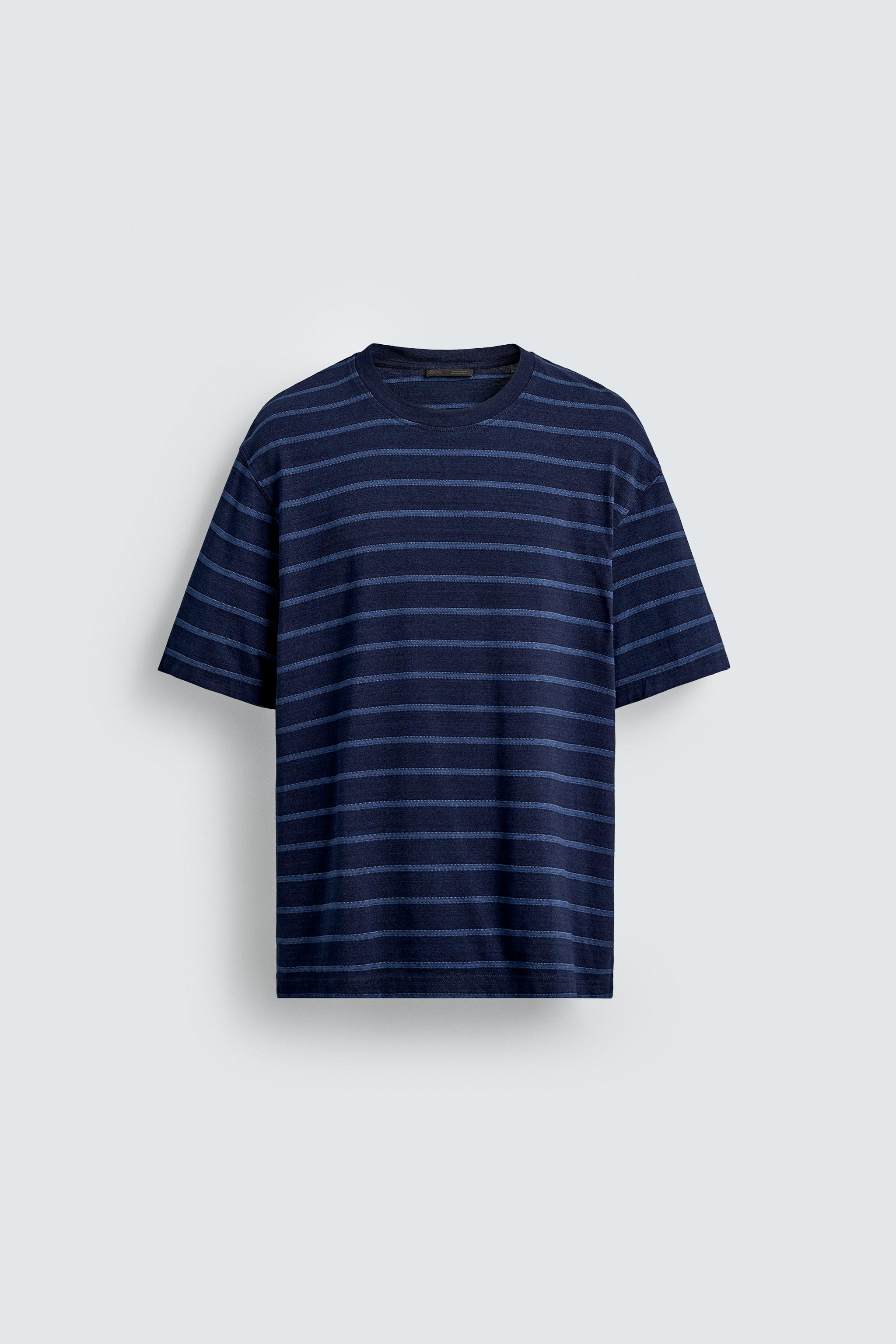JACQUARD STRIPED T-SHIRT